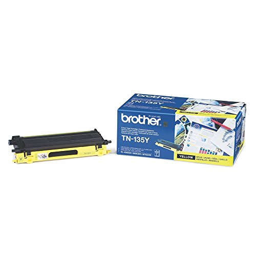 Brother TN135Y | Toner originale | Colore Giallo | da 4000 pagine | per stampanti HL4040CN / HL4050CDN / HL4070CDW / DCP9040CN / DCP9042CDN / DCP9045CDN / MFC9440CN / MFC9450CDN / MFC9840CDW