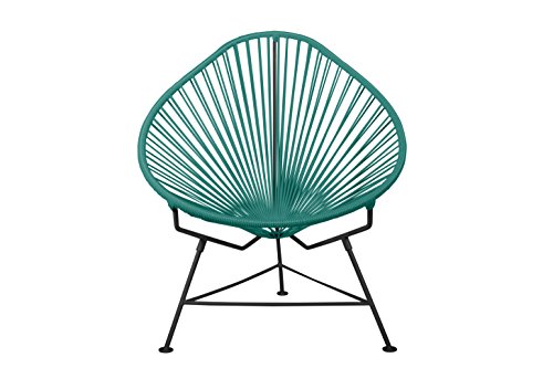 Innit Designs Baby Acapulco Chair, Turquoise Weave on Black Frame