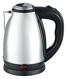 Maxware Stainless Steel Cordless Electric Kettle,Silver (1.5-Liter)