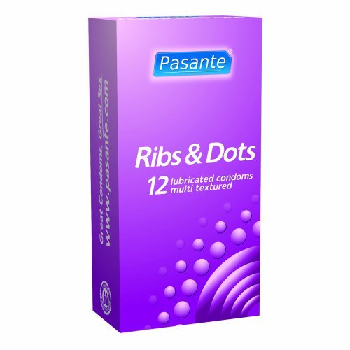 Pasante Ribs & Dots Condoms - Pack of 12 by Pasante