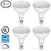 Triangle Bulbs (4-Pack) 12-Watt (80-Watt) Soft White Floodlight BR40 LED Light Bulb, 1050 Lumens, Dimmable, UL Listed, Energy Star Certified,