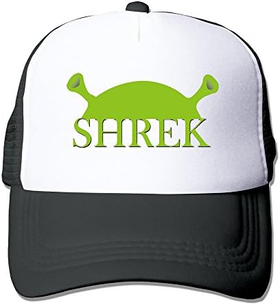 SAXON13 Unisex Baseball-caps Mesh Back Green Sherk Head Logo Cap Hats Black