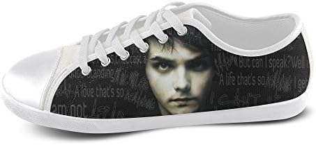 Show-Shoes Custom My Chemical Romance Lace-up Flats Canvas Shoes Soft Comfortable Sneakers for Adult Men (Model016)