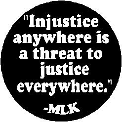 " Injustice anywhere is a threat to justice everywhere " MLK 1.25" Pinback Button Martin Luther King Quote Saying