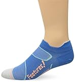 Feetures! Elite Merino+ Ultra Light No Show Tab Sock - Brilliant Blue/Sherbert Small
