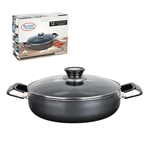 Aramco Alpine Gourmet Low Aluminum Non-Stick Coating Cooking Pot, 13.5