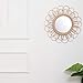 Jingolden Rattan Dressing Mirror Innovative Art Deco Round Mirror Home Decoration Equipment Living Room Wall Hanging Mirror Kitchen Bathroom Mirror