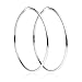 Extra Large Silver Hoop Earrings for Women, Nickle Free, Tarnish Free, 2x60mm 2 1/2