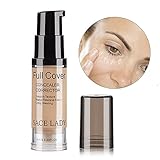 SACE LADY Full Coverage Under Eye Concealer Corrector Makeup Base, Waterproof Flawless Smooth Concealer for Cover Eye Dark Circles 6ml/0.20Fl Oz (01.Light Natural)
