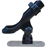 Brocraft Power Lock Rod Holder with Fishing Kayak Track Adaptor/Kayak Track Rod Holder