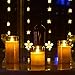 Flameless Candles LED Flickering Fake Candle for Room Decor Home Decorative Battery Operated Remote Control Tan Glass 3 Pack