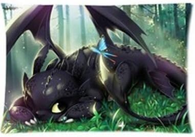 Home Decor How to Train Your Dragon Throw Pillow Case 20"x30" Two Sides