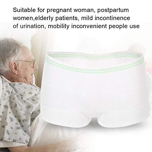 Huairdum Mesh Incontinence Aid Panties, 10 Pcs Breathable High Comfortable Fixed Reusable Washable Diaper Stretch Net Pants for Elderly Maternity People(XL)