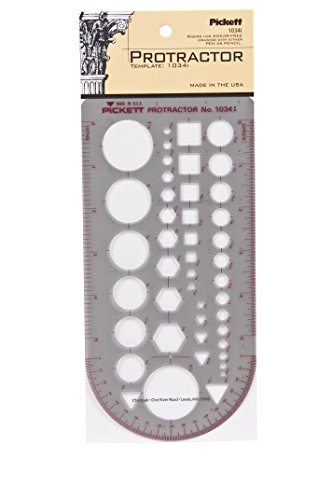 Pickett1034I Templates, 43 Geometric Shapes/Symbols, 5 3/4" x 13", Smoke (CHA1034I)