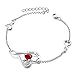 Mother's Birthday Gifts I Love You Mom Sterling Silver Love Heart Infinity Adjustable Charm Bracelet