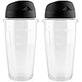 Anbige 2 pieces Oster Blender Replacement Parts Cups 20oz Smoothie Bottle Accessory Compatible with Oster Classic Series Blender