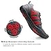 Oranginer Men's Barefoot Shoes Big Toe Box Minimalist Running Shoes for Tennis Run Walk Athletic Gray/Red Size 10