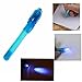 FuzzyGreen Invisible Ink Pen with Built in Uv Light Black Light-20 PCS