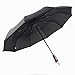 Mooxury Travel Umbrella with Teflon Coating, Windproof, Reinforced Canopy, Auto Open Close - Black