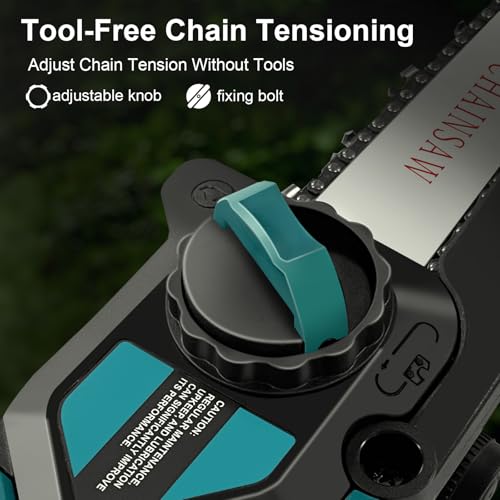 QUPERR Battery Pruning Saw 15 cm Compatible with Makita 18 V Battery, Brushless Mini Battery Chainsaw with Automatic Chain Lubrication for Wood Cutting and Gardening (without Battery and Chain Oil)