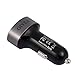 USB Car Charger OIYEA Dual USB Fast Speed Adapter With LED Display Car Voltage and phone Current for iPhone and Android Phone Etc