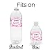 DISTINCTIVS It's a Girl Baby Shower Water Bottle Labels - Pink Footprint Theme - 24 Stickers