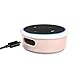 Fintie Protective Case for Amazon Echo Dot (fits All-New Echo Dot 2nd Generation) - Premium Vegan Leather Sleeve Cover Plush Lined Holder Stand, Rose Gold