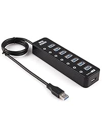 bluwee USB 3.0 Hub 8 5 7 4 Ports W Construido en USB 3.0 Cable de datos