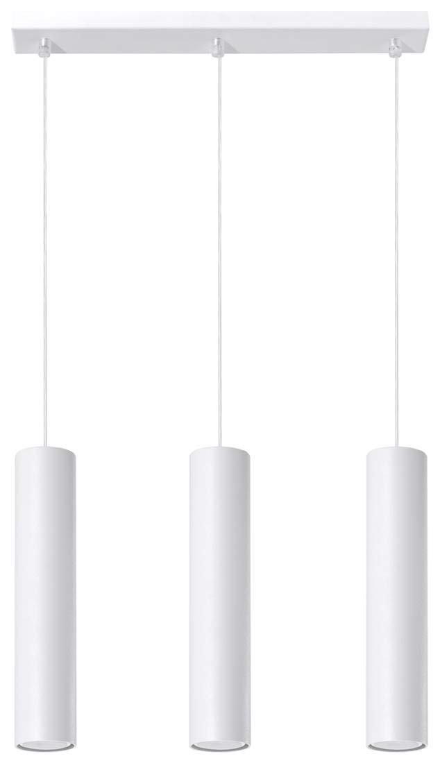 Sollux Lighting Lagos 3 Steel Pendant Light, White