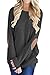 HUUSA Womens Casual Long Sleeve Crewneck Blouse Tunic Sweatshirt Tops