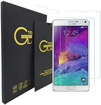 Galaxy Note 4 Screen Protector, 11TT Samsung Galaxy Note 4 Tempered Glass Screen Protector, 0.26mm Thickness 9H Hardness 2.5D Curved Edge, Featuring Ultra Clear, Anti-Scratch, Bubble Free, Pack of 2