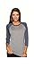 Next Level Unisex Triblend 3/4-Sleeve Raglan XL VIN NVY/ PR HTHR