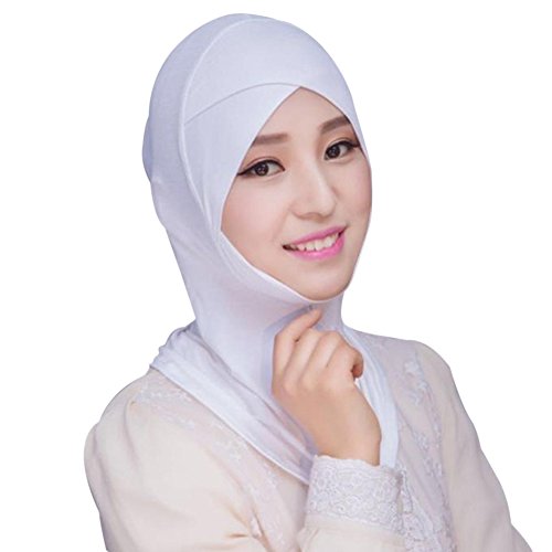 Zhengpin Solid Color Muslim Scarf Hijabs for Women Full Cover Inner Hijab Caps