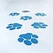 SlipX Solutions Adhesive Paw Print Bath Treads Add Non-Slip Traction to Tubs, Showers, Pools, Boats, Stairs & More (6 Pieces, Reliable Grip, Blue)