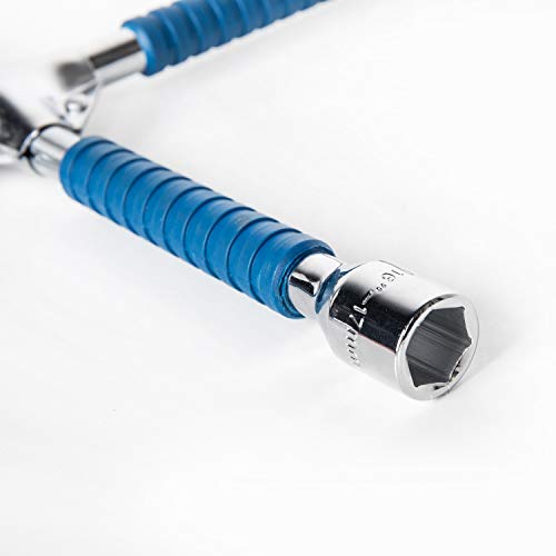 SOMOLOTO 16Inch AntiSlip Cross Wrench, Universal Four Way Lug Wrench