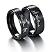 Stainless Steel Couples Ring His & Hers Real Love Heart Engraved Her Buck His Doe Elk Promise Ring Wedding