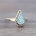 Myhouse Women Girls 8pcs/Set Opal Stone Engagement Jewelry Vintage Ring For Wedding Gifts Charms Findings