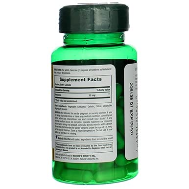 NATURE’S BOUNTY MELATONIN 10MG CAPSULES 60 EA (PACK OF 2)