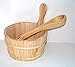 1 Gallon Sauna Single Handle Bucket with Liner and 16” Long LADLE