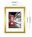 Americanflat 11x14 Picture Frame with Polished Crystal-Clear Glass - Use as 8x10 Frame with Mat or 11x14 Frame Without Mat - Signature Collection - Photo Frame for Wall Display - Gold