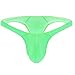 FFESHOW Men's Smooth Bikini Pouch Underwear G String Thongs Green One Size