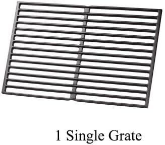 Kingfa Replacement for Weber 7522 Upgraded Material Matte Black Coated Cast Iron Cooking Grate (15 x 11.3 x 0.5) (1)