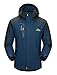 MAGCOMSEN Men's Waterproof Rain Jacket with Hood Windbreaker 4 Pockets Raincoat for Hiking Camping Fishing Travel