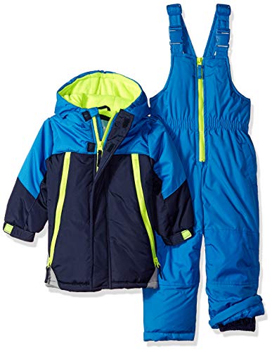 Wippette Baby Boys and Toddler Insulated Snowsuit, Colorblock Navy, 2T