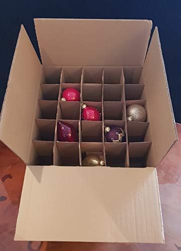Boxes2Go 455mm x 455mm x 230mm Double Wall Bauble Storage Box with Dividers