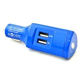 Maganpa Round Design Dual USB Plugs Car Charger Adapter for iPhone, iPod, iPad, Samsung - Retail Packaging - White