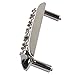 Gusnilo New Threaded Saddle Guitar Bridge with Mounting Cup for Mustang Jazzmaster Jaguar Chrome