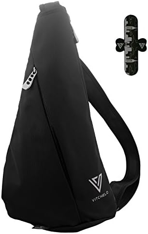 Anti Theft Backpack by Vitchelo - Sling Bag for Men &amp; Women - Single Strap Over the Shoulder Backpacks, Canvas Crossbody Bags Suitable for Hiking &amp; Travel - Smell Proof Pack Made for Every Day Carry