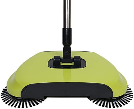 Sweeping Machine Automatic Push-Type Scanner Home without Electricity Dustpan and Trash Cans 3 in 1 Portable Sweeping Machine (yellow)