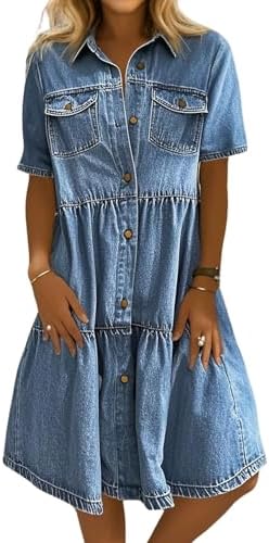 juniors' denim summer dress Denim Ruffle Dress Knee-Length Synthetic Leather Summer Party Dress for Junior Women from Dhgate Urban Sexy Dresses